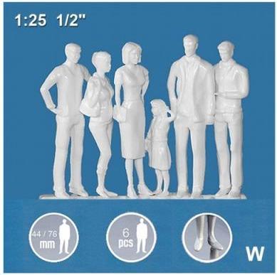 Produktbild Hermoli Figuren Detail 1:25 weiss 6 stehende Personen