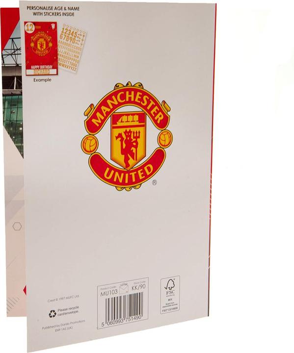Actual product image Manchester United FC Birthday Card With Stickers (1 pcs.)