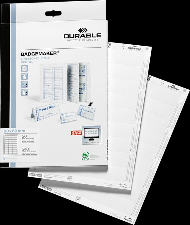 Produktbild Durable Einstecketiketten Badgemaker für Namensschilder