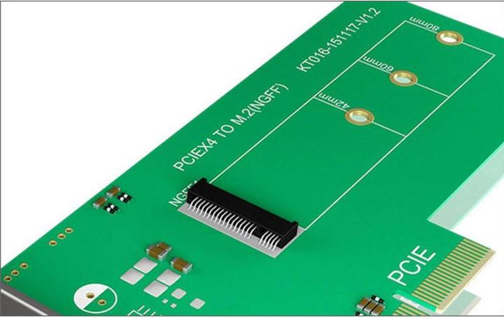 Actual product image Icy Box PCI card, M.2 PCIe SSD to PCIe 3rd host