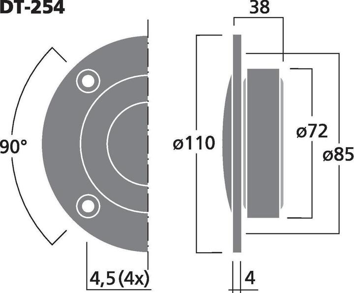 Image du produit Monacor HiFiDomeTweeter (1 pièce)
