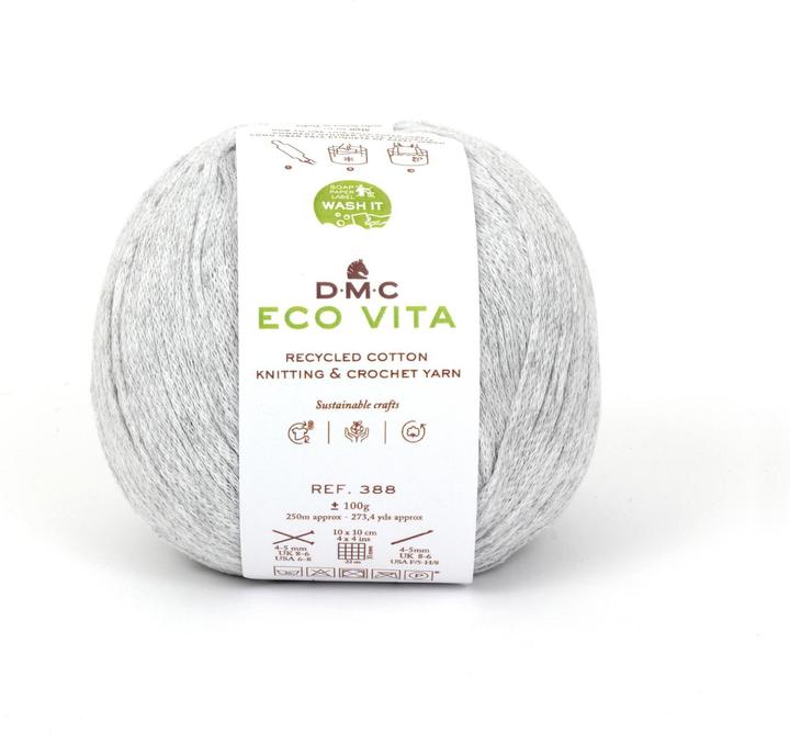 Actual product image DMC Wool Eco Vita 100 g, Light grey (250 m)
