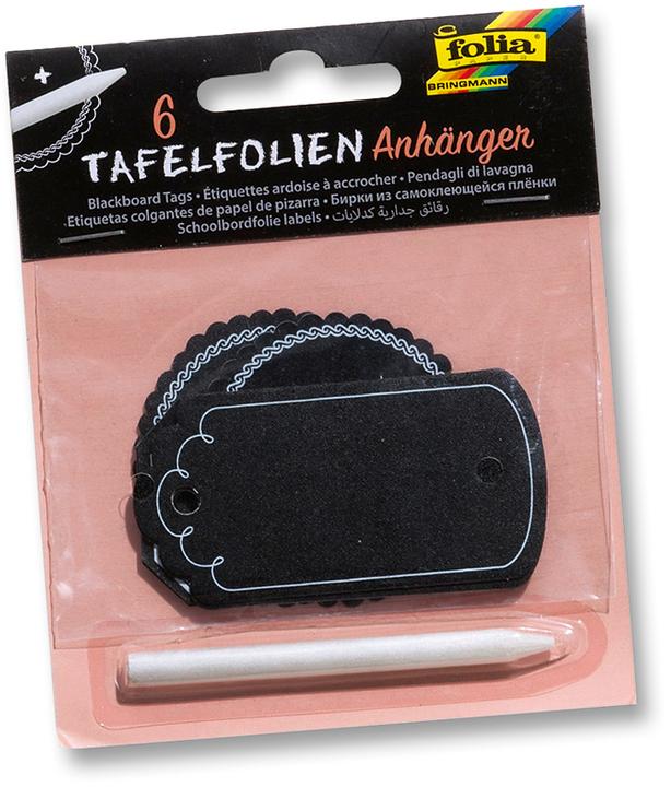 Produktbild Folia Tafelfolie Anhänger 39101 mit Specksteinstift (Geschenkfolie, 6 x)