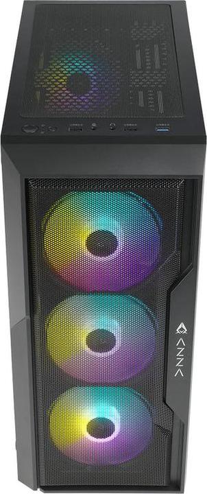 Immagine prodotto Azza Boitier Moyen Tour ATX Fighter RGB avec panneau vitré (Noir) (ATX, ITX, mATX)