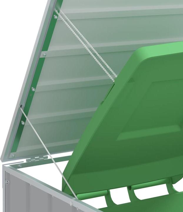 Actual product image VidaXL Waste bin box for 2 bins grey 144x81x113 cm steel