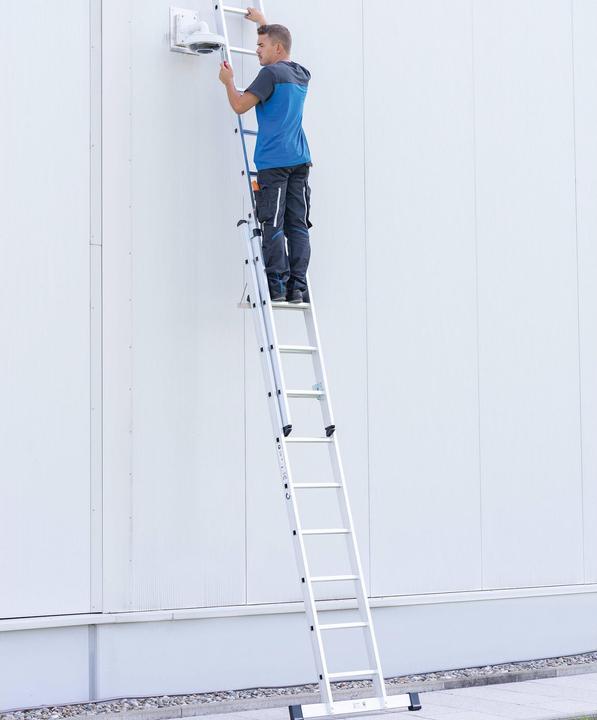 Image du produit Munk Echelle coulissante à échelons en 2 parties avec traverse standard 2x8 échelons (Échafaudages, 520 cm)