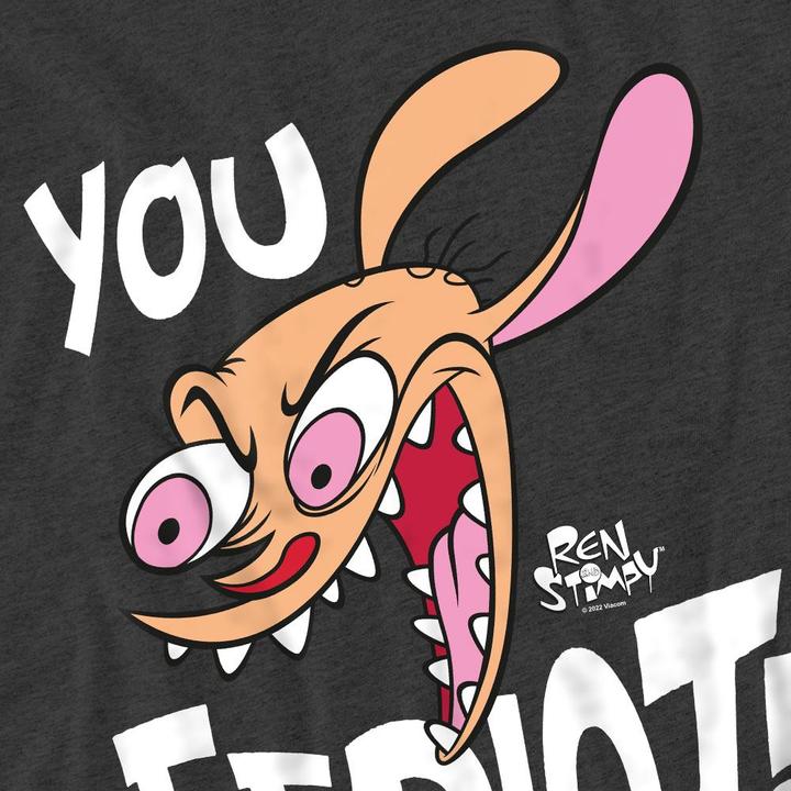 Actual product image Ren & Stimpy Unisex Adult You Eediot! T-Shirt (M)