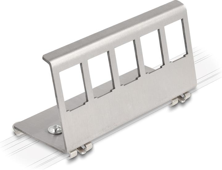 Immagine prodotto Delock Staffa metallica Keystone 5 porte per guida top-hat (Supporto per modulo Keystone)