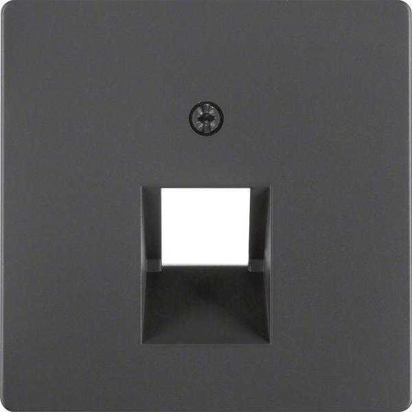 Actual product image Berker Centre plate for 14076086 UAE socket outlet Q.1/Q.3 anthracite, velvet