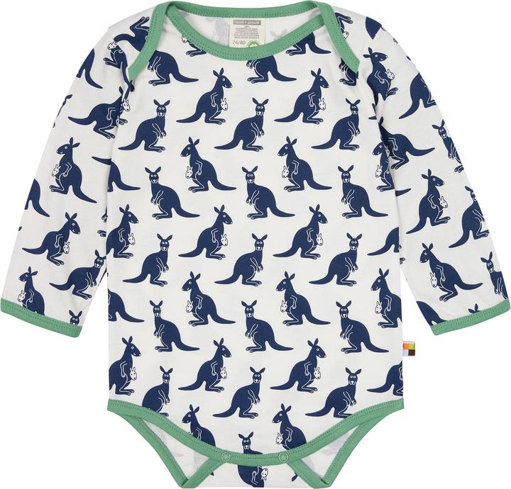Actual product image loud + proud Body long sleeve print kangaroo ultramarine (74, 80)
