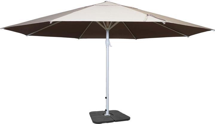 Produktbild Mendler Sonnenschirm Meran II, Gastronomie Marktschirm, Ø 5m Polyester/Alu Mast weiss 28kg - creme-beige mit (5 m)