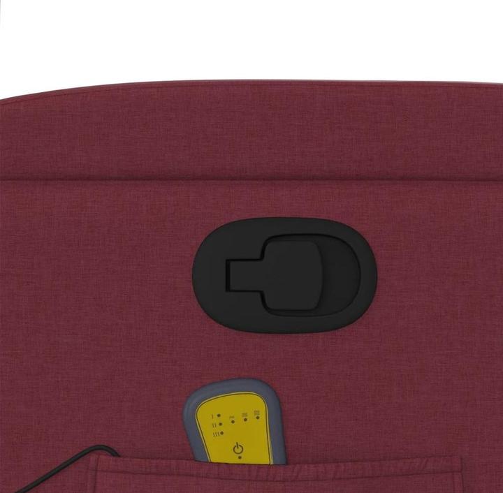Actual product image VidaXL Massage chair wine red fabric,Colour: Wine red,Material: Fabric