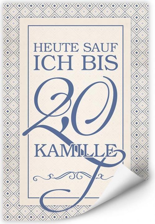 Image du produit Trenddeko Aujourd'hui, je bois jusqu'à 2,0 de camomille (70 x 100 cm)