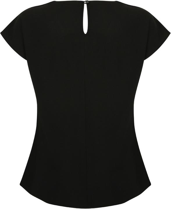 Actual product image Henbury Top With Pleated Design Front Short Sleeve (XXL)