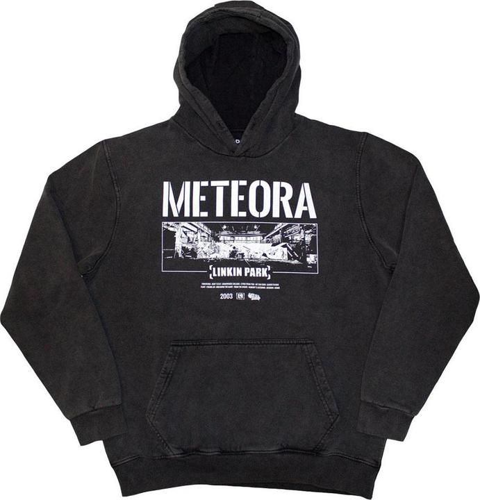 Actual product image Linkin Park Unisex Adult Meteora Wall Art Stone Wash Pull Over Hoodie (S)