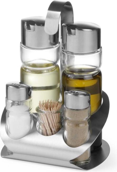 Actual product image Hendi Cruet Set five-piece Pepper, Salt