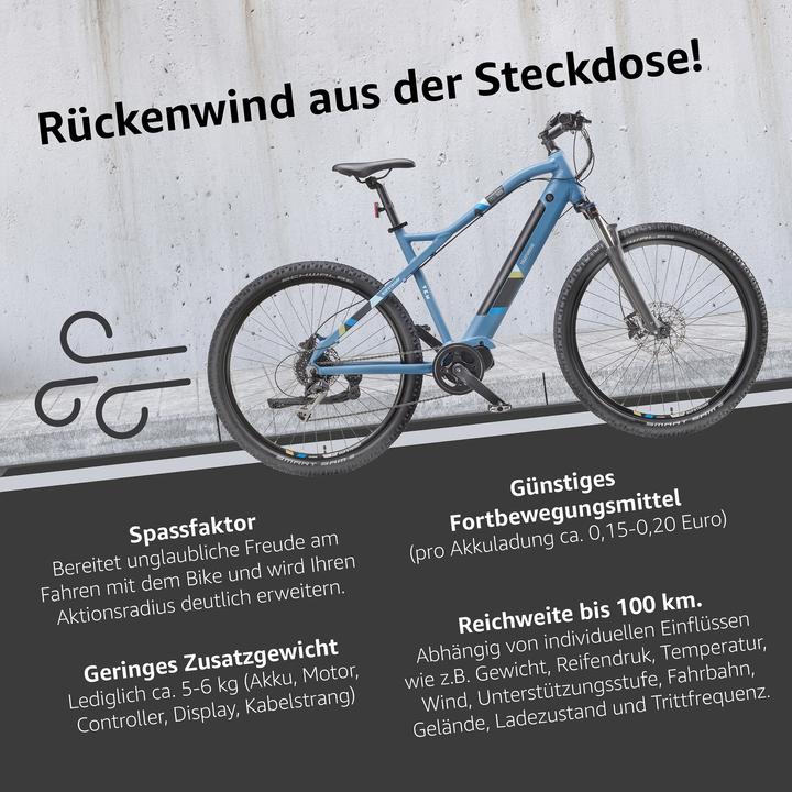 Produktbild Telefunken MTB E-Bike Aufsteiger M925, Wheel size 27.5 ", Warranty 24 month(s), Blue (51 cm)