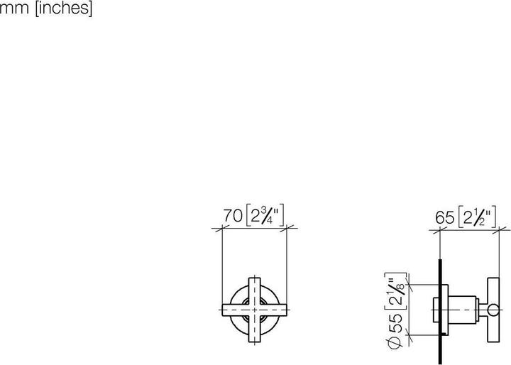 Actual product image Dornbracht Tara concealed valve, right-closing 3/4", final assembly kit, 36608892