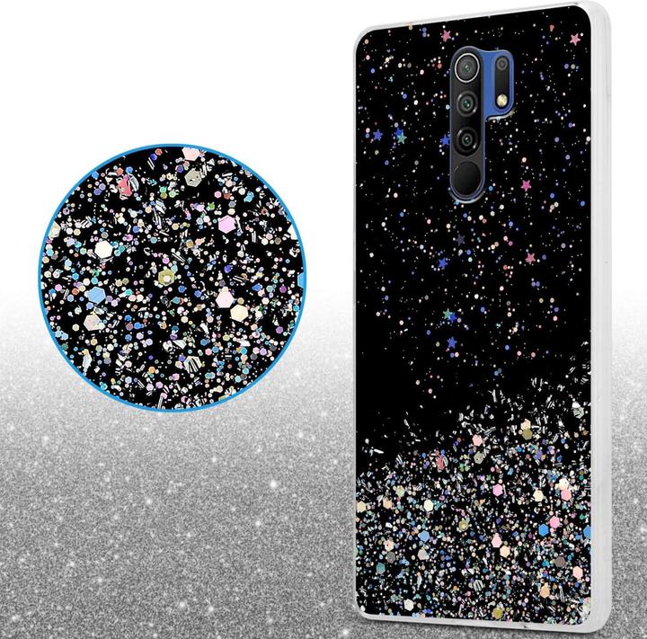 Actual product image Cadorabo Bumper Case for Xiaomi RedMi 9 TPU funkelnder Glitter (Xiaomi Redmi 9)