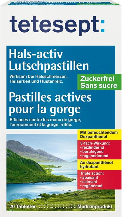 Tetesept Throat-activ pastiglie senza zucchero 20 pezzi (20 Pezzo/i)