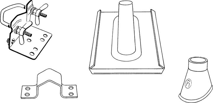 Actual product image Triax MZ 50 Mast Accessories Set with 48-50mm diam.