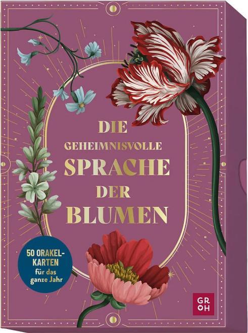 Image du produit Die geheimnisvolle Sprache der Blumen - 50 Orakelkarten für das ganze Jahr (Allemand, Maison d'édition Groh, 2024)