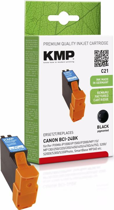 Produktbild KMP C21 Tintenpatrone komptibel mit Canon BCI-24 BK