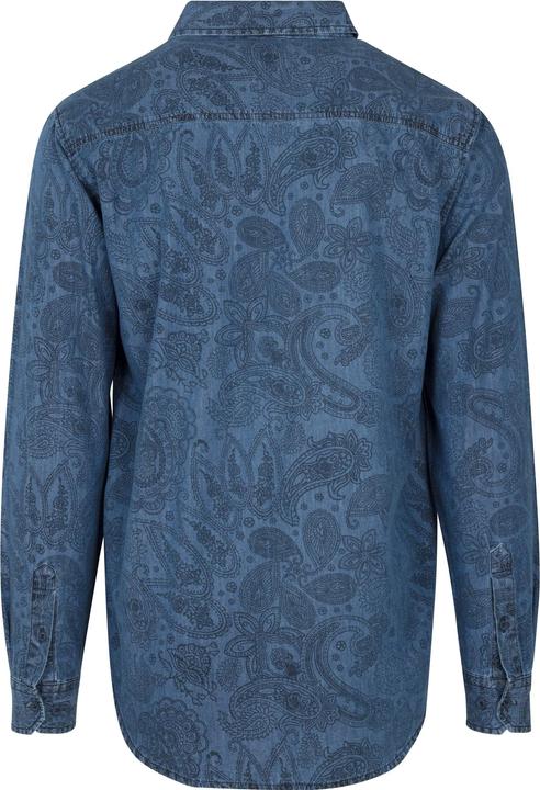 Image du produit Urban Classics Printed Paisley Denim Shirt (S)