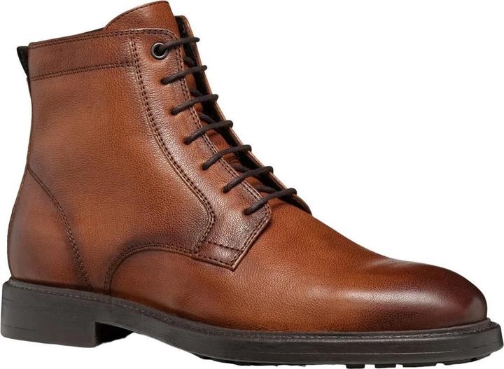 Actual product image Geox Mens Tiberio Patent Leather Ankle Lace Up Boots (42)