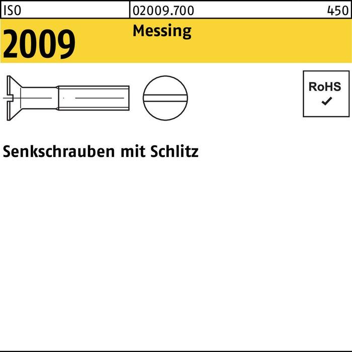 Actual product image Countersunk screw ISO 2009 w.slot M 8 x 20 brass (100 Screws per piece)