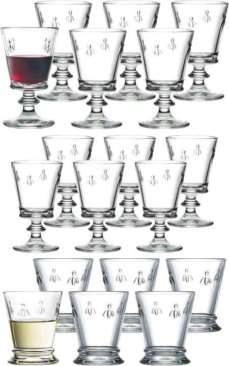 Produktbild La Rochère Wein- und Wassergläserset Biene (35 cl, 18 Gläser, Weingläser Set)