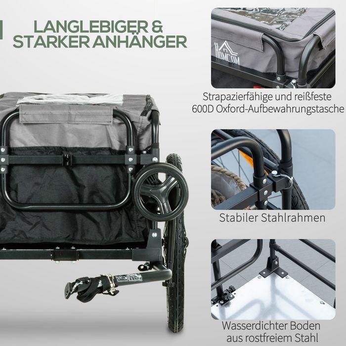 Actual product image Swisshandel24 2-in-1 bicycle trailer Cargo trailer Transport trailer for bicycle with 20 inch pneumatic tyres 40