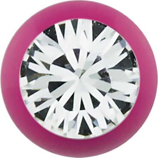 Actual product image Star Piercing Micro ball pink with Swarovski silver (without brass, Surgical steel 316L)