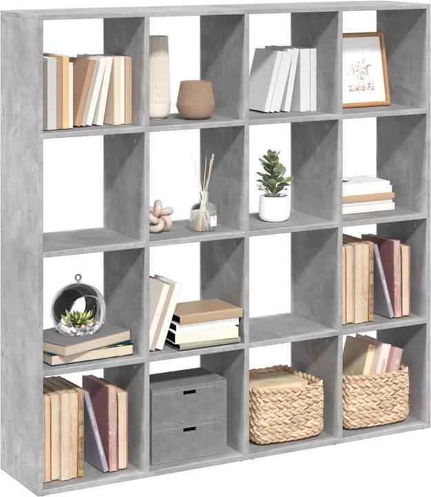Produktbild VidaXL Bücherregal Raumteiler Wandregal Standregal Raumtrenner Regal Betongrau (137.5 x 29 x 137.5 cm)