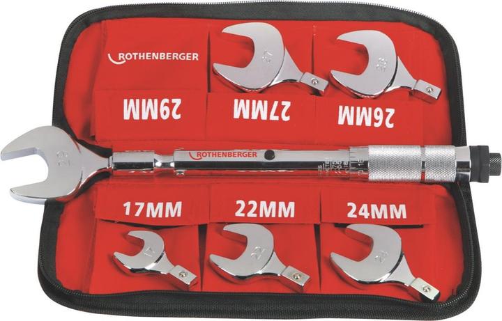 Rothenberger Drehmomentgabelschlüssel Satz (3/8", 1/4", 1/2", 14 Nm, 77 Nm)
