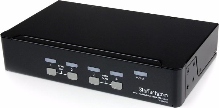 Produktbild StarTech 4 Port VGA USB KVM Switch mit Hub - Professioneller VGA KVM Umschalter