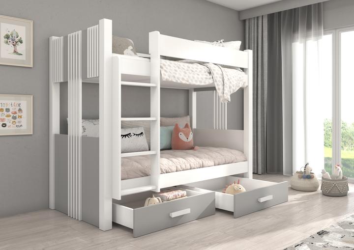 Image du produit ADRK Furniture Lit superposé avec matelas ARTA 200x90 (200cm x 90cm)