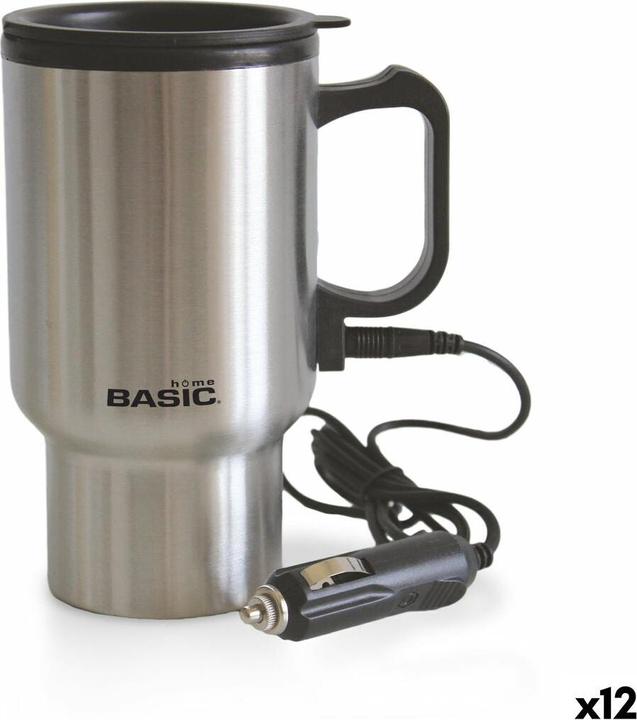 Produktbild Basic Home Thermobecher mit Deckel 400 ml 0,4 l Elektrizität (12 Stück) (400 ml, 12 x)