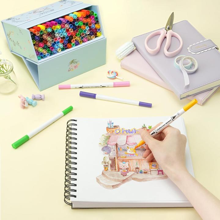 Image du produit Ohuhu Maui Pinselstifte (120 Stk.) WHI (Multicolore, 120 x)