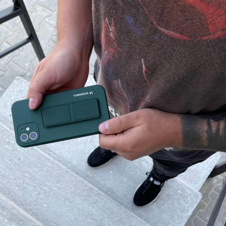 Image du produit Wozinsky Kickstand Case étui en silicone avec support pour iPhone 12 mini menthe (Apple iPhone 12 mini)
