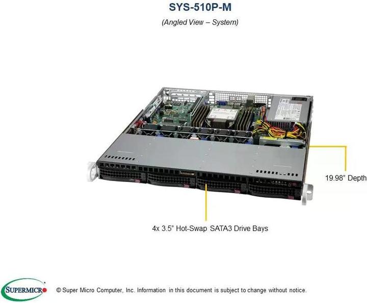 Immagine prodotto Supermicro Server BAB SYS-510P-M