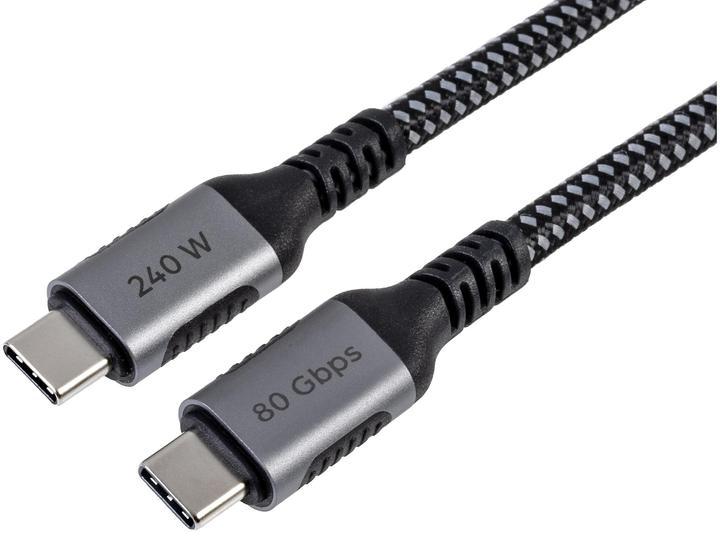 Image du produit Onit Thunderbolt-5-Kabel USB C - USB C 0.5 m, Grau/Schwarz (0.50 m)