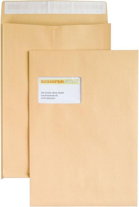 Image du produit Eurokuvert Pochettes à soufflets, adhésives, DIN C4 (100 x)