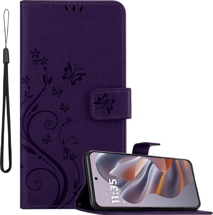 Cadorabo Hülle für Motorola Moto Edge 50 Neo mit Blumen Muster (Motorola Edge 50 Neo)