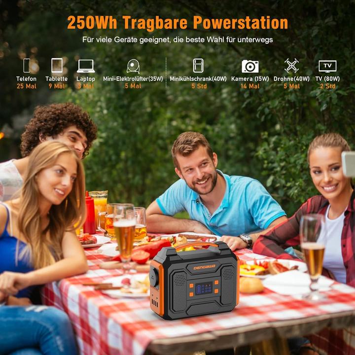 Actual product image Dengawa Portable power station (250 Wh, 2.30 kg)