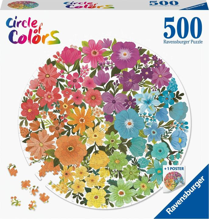 Actual product image Ravensburger Circle of colours - Flowers (500 pieces)