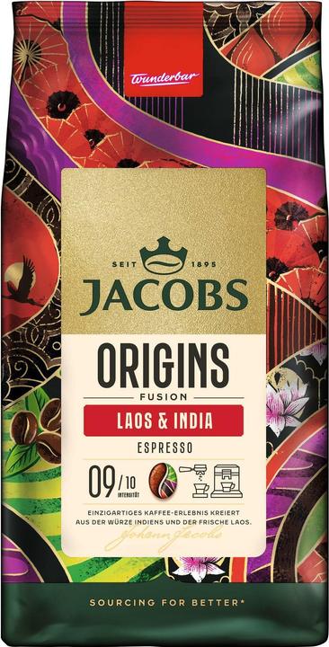 Immagine prodotto Jacobs Origins Laos & India Kaffeebohnen kräftig 1,0 kg (1000 g)