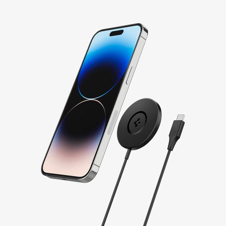 Actual product image Spigen Pf2101 Arcfield Magnetic Magsafe Wireless Charger Black (9 W)