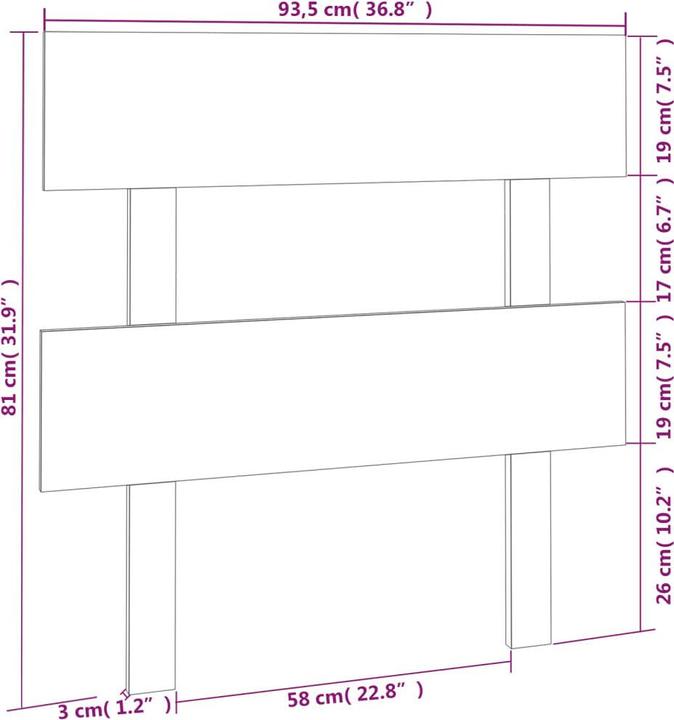 Image du produit VidaXL Lashonda (93.5 x 3 x 81 cm)