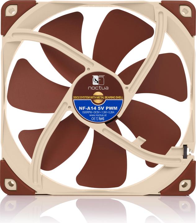 Actual product image Noctua NF-A14 5V PWM fan (140 mm, 1 x)